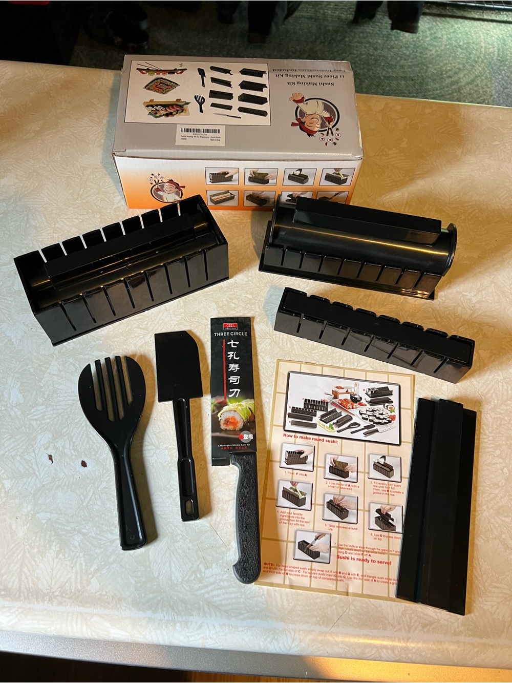 Sushi Roller Kit with Tools - Black Sushi making kit for beginners